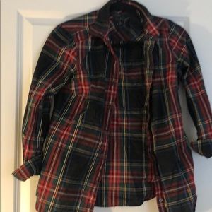 Size 2 j crew plaid button down